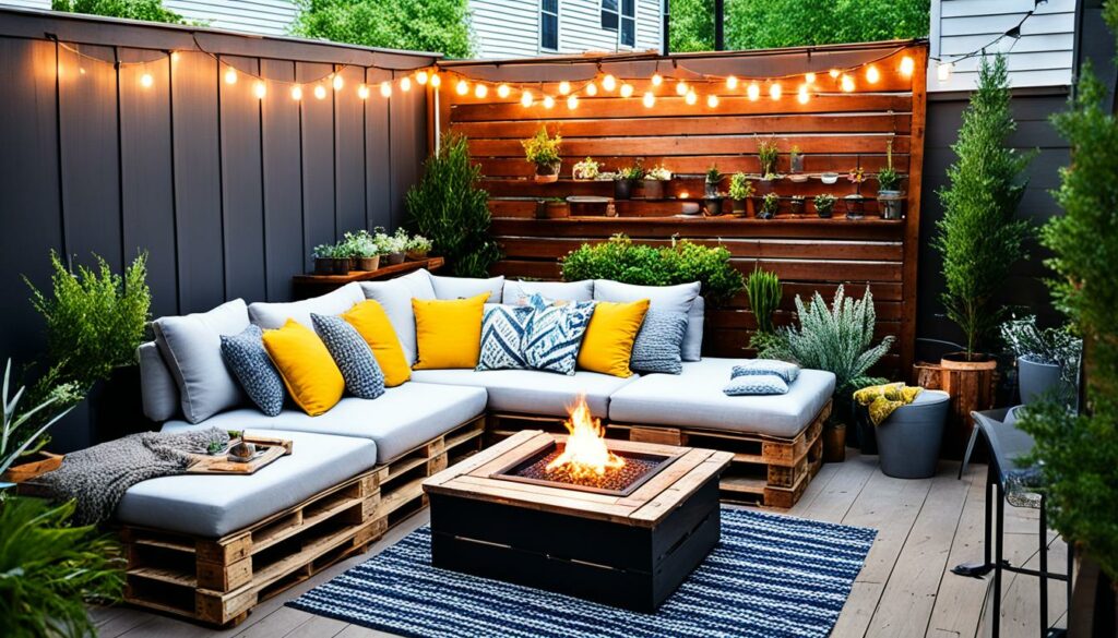 DIY outdoor living space